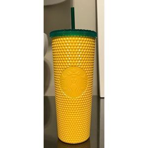 NWT Starbucks 2022 Summer Hawaii Yellow Pineapple 24oz Studded Tumbler